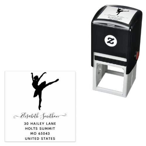 Elegant Classic Ballet Dancer Personal Stationery Self_inking Stamp