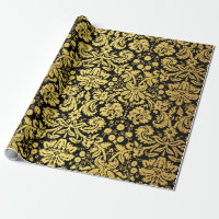 grey damask wrapping paper
