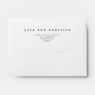 Elegant Classic Black and White Caligraphy Wedding Envelope
