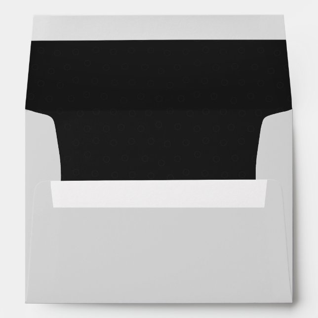 Elegant Classic Black Lined Envelope (Back (Bottom))
