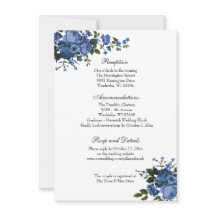 Elegant Classic Blue Roses Wedding Reception
