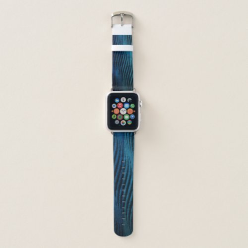 Elegant Classic Blue Waves in Watercolor Apple Watch Band