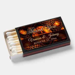 Elegant Classic Boho Modern Gold #901 Wedding Matchboxes