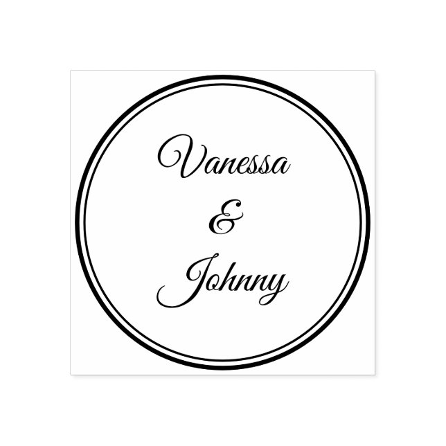 Elegant Classic Boho Modern Gold #901 Wedding Rubber Stamp (Imprint)