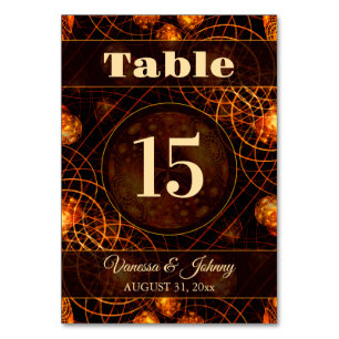 Elegant Classic Boho Modern Gold #901 Wedding Table Number