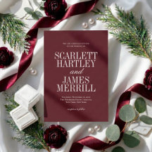 Elegant Classic Burgundy Wedding