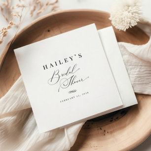 Elegant Classic Calligraphy Bridal Shower Napkins