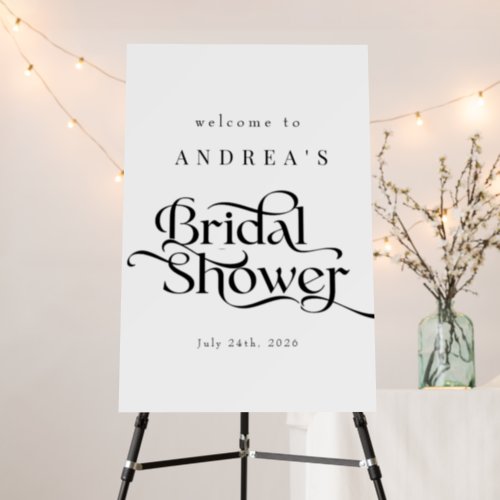 Elegant Classic Calligraphy Bridal  Welcome Sign