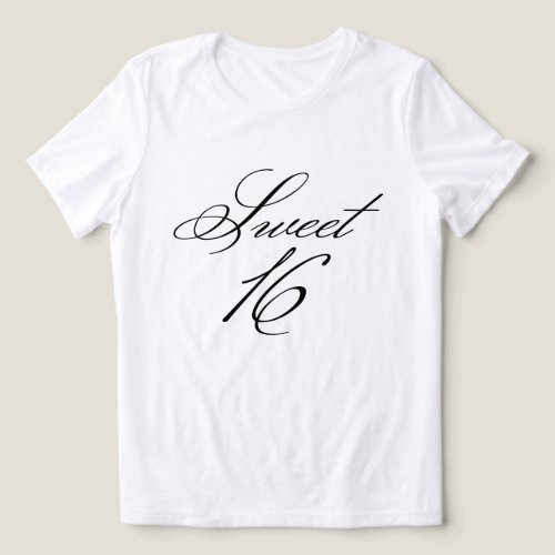 Elegant Classic Calligraphy Sweet 16 Tri-Blend Shirt