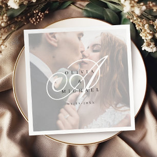 Elegant classic calligraphy vintage wedding  napkins