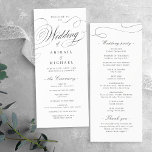 Elegant classic calligraphy vintage wedding program<br><div class="desc">Modern classic wedding calligraphy design in color editable charcoal black and white,  simple and elegant. great wedding programs for classic vintage wedding,  traditional wedding and formal wedding
See all the matching pieces in collection.</div>