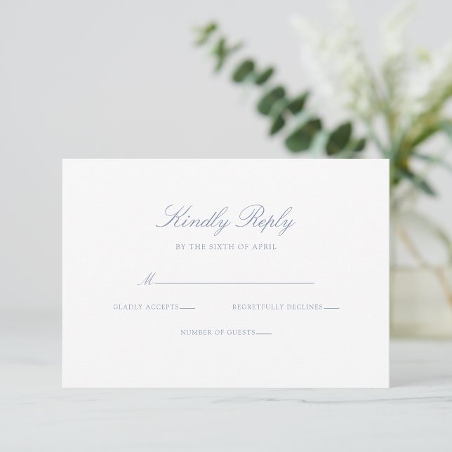 Elegant Classic Calligraphy Wedding  RSVP Card (Creator Uploaded)