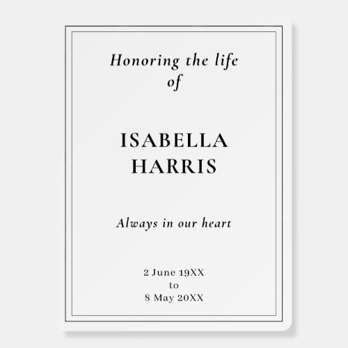 Elegant Classic Celebration of Life Design