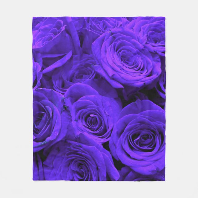 Elegant classic chic purple roses     fleece blanket (Front)