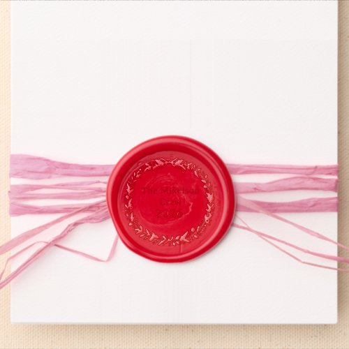 Elegant Classic Christmas Greenery Wax Seal Sticker