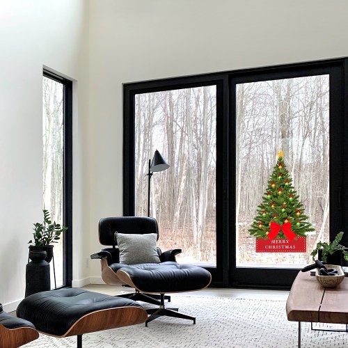 Elegant Classic Christmas Tree Holiday Decoration Window Cling