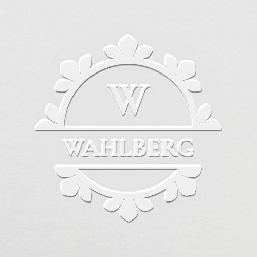 Elegant Classic Circle Frame Monogram Embosser