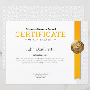 Elegant Classic Diploma Certificate gold foil seal