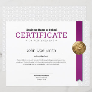Elegant Classic Diploma Certificate gold foil seal