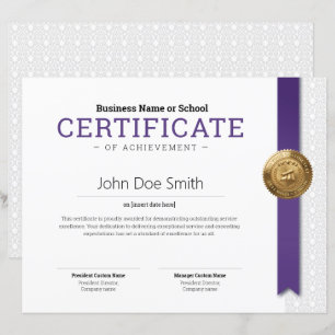 Elegant Classic Diploma Certificate gold foil seal