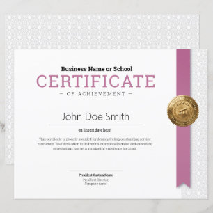 Elegant Classic Diploma Certificate gold foil seal
