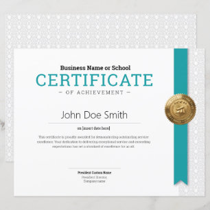 Elegant Classic Diploma Certificate gold foil seal