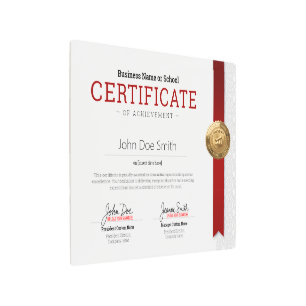 Elegant Classic Diploma Certificate gold foil seal Metal Print