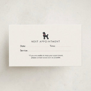 Elegant Classic Dog Groomer Appointment Card