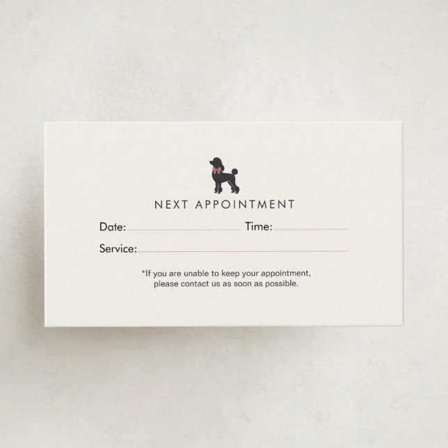 Elegant Classic Dog Groomer Appointment Card (Creator Uploaded)