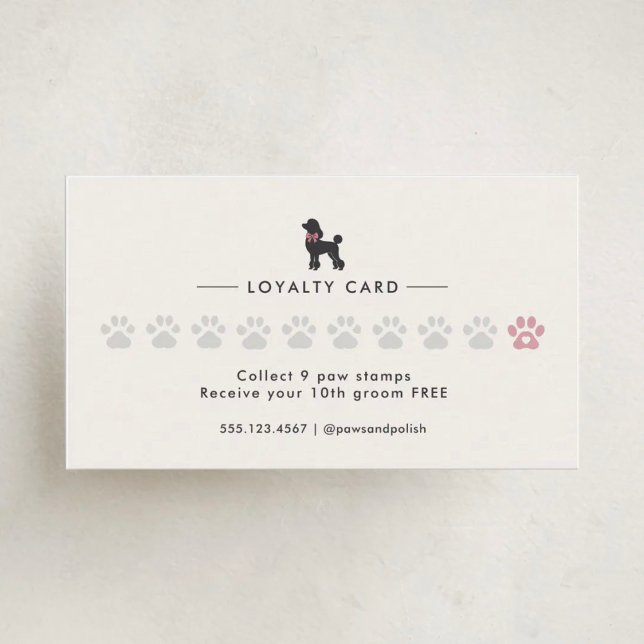 Elegant Classic Dog Groomer Loyalty Card (Creator Uploaded)