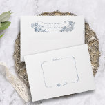 Elegant Classic Dusty Blue French Floral Envelope<br><div class="desc">Elegant ornate dusty blue floral frame adapted from classic 18th century French engraving.</div>