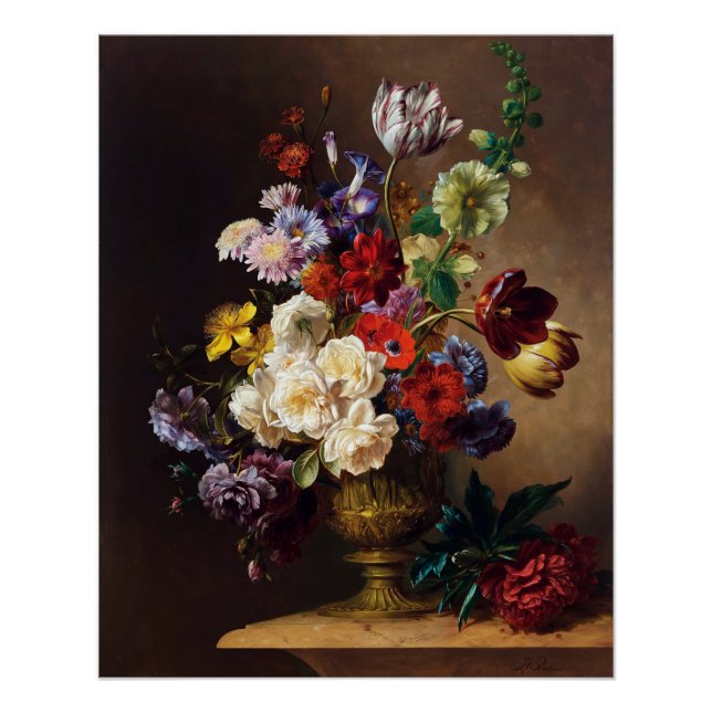 Elegant Classic Dutch Master Still Life Art Poster (Front)