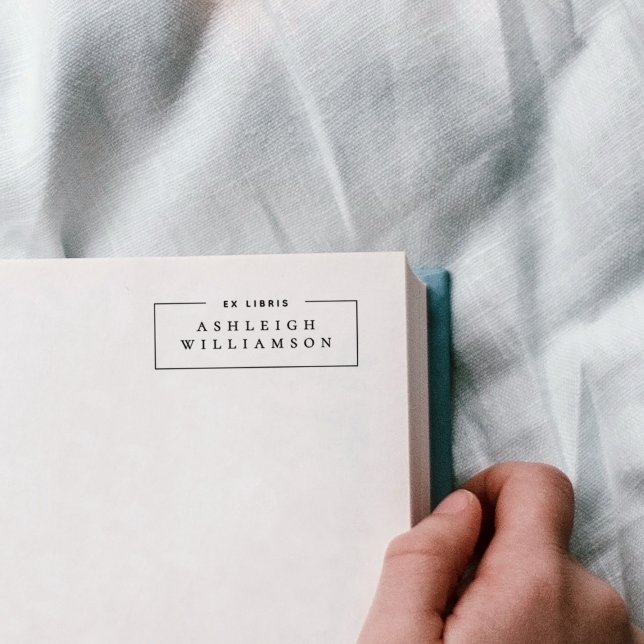 Elegant Classic Ex Libris Custom Name Bookplate Self-inking Stamp (Creator Uploaded)