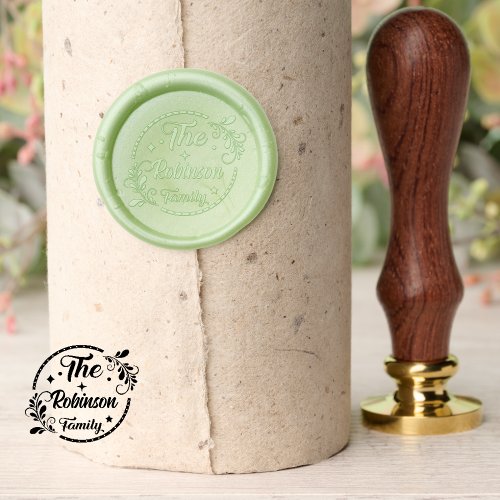 Elegant Classic Floral Family Wedding Christmas Wax Seal Stamp