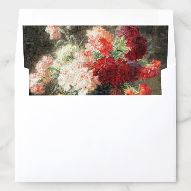 Elegant Classic Floral Fine Art Wedding Envelope Liner (In Envelope)