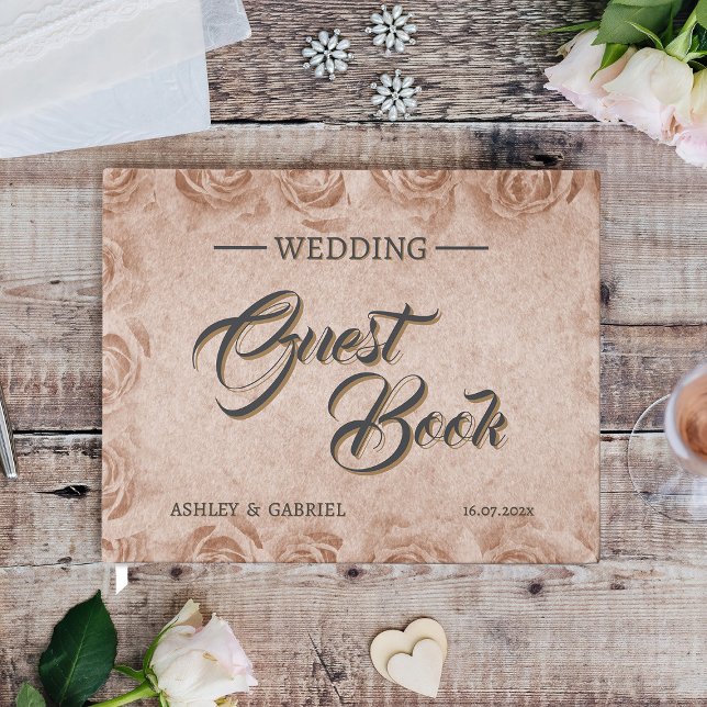 Elegant Classic Floral Rustic Wedding Guest Book 3 (Creator Uploaded)