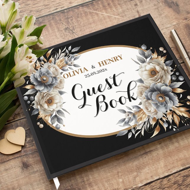 Elegant Classic Floral Rustic Wedding Guest Book 5 (Creator Uploaded)