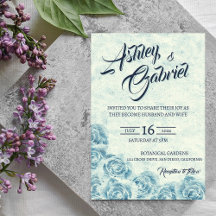 Elegant Classic Floral Rustic Wedding Invitation 2