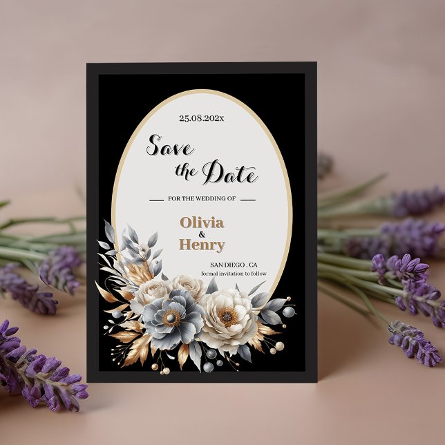 Elegant Classic Floral Rustic Wedding Save Date 5 Save The Date (Creator Uploaded)