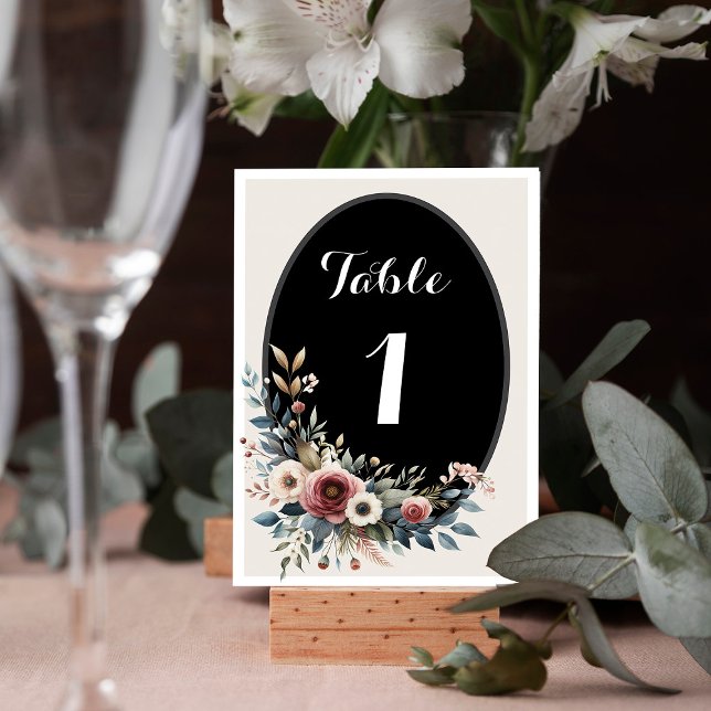 Elegant Classic Floral Rustic Wedding Table Nº 4 Number (Creator Uploaded)