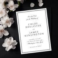 Elegant Classic Formal Black White Wedding