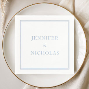 Elegant Classic Formal Powder Blue Wedding Napkins