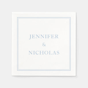 Elegant Classic Formal Powder Blue Wedding Napkins