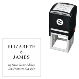 Elegant Classic Formal Typography Return Address Self-inking Stamp
