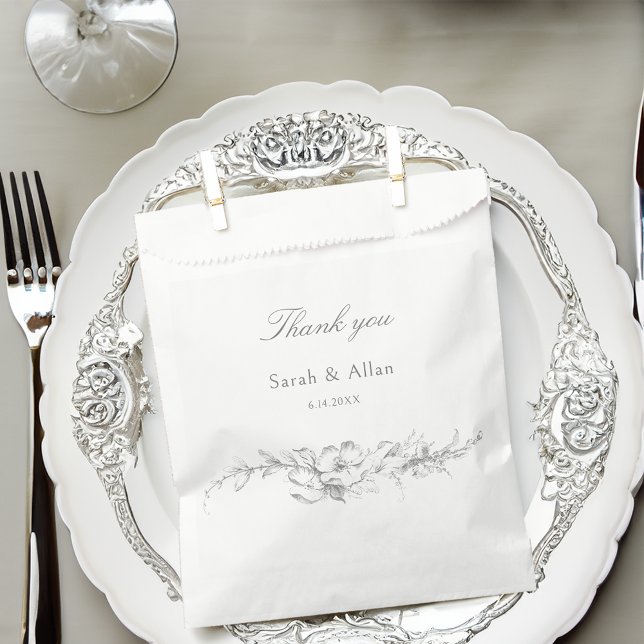 Elegant Classic French Rococo Floral Favor Bag (Creator Uploaded)