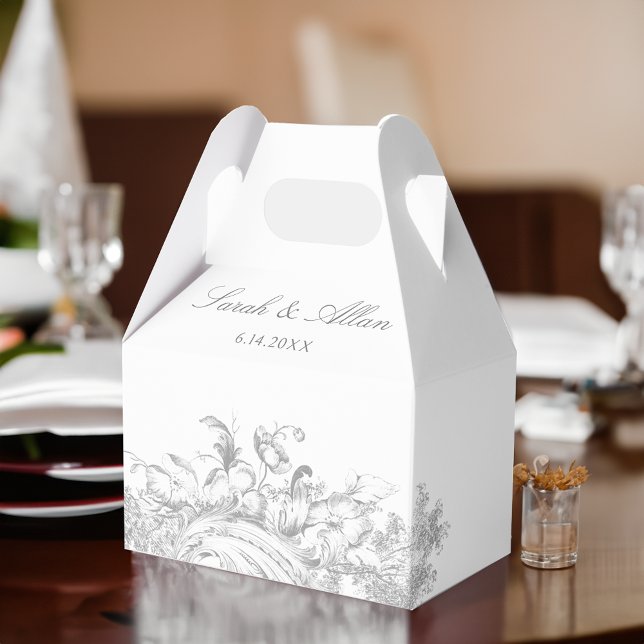 Elegant Classic French Rococo Floral Favor Boxes (Creator Uploaded)