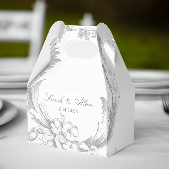 Elegant Classic French Rococo Floral Favor Boxes (Creator Uploaded)