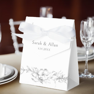 Elegant Classic French Rococo Floral Favor Boxes