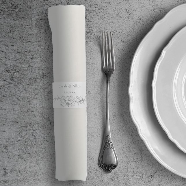 Elegant Classic French Rococo Floral Napkin Bands (Creator Uploaded)