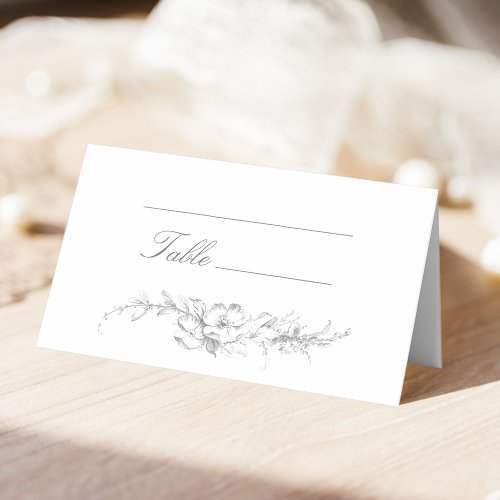 Elegant Classic French Rococo Floral Place Card
